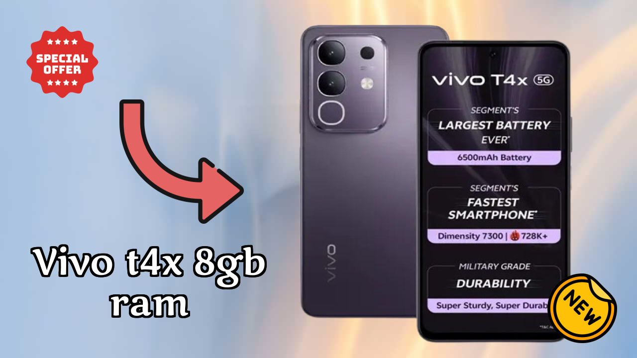 Vivo T4X 8GB RAM Performance: 8 GB RAM Multitasking